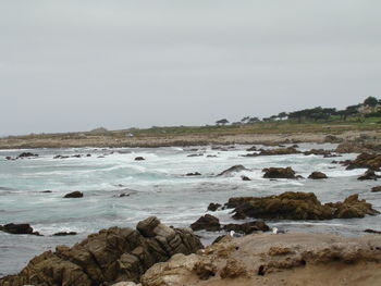 Rocks in sea