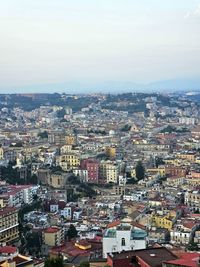 High angle view of townscape against sky