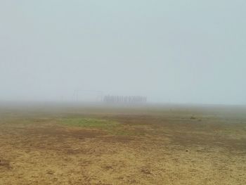 View of landscape in foggy weather