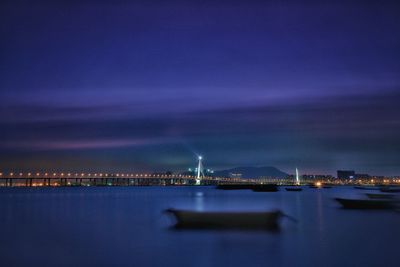 Illuminated city at night