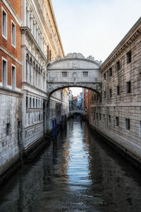 Bridge of sighs or ponte dei sospiri over the canal water. taken in venice, italy