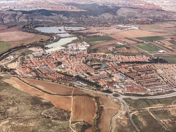 High angle view of cityscape