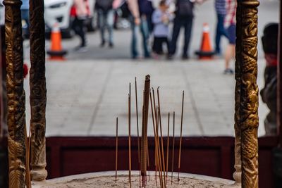 Low section of people at temple