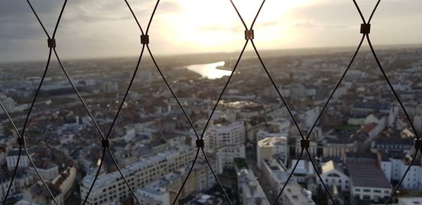 Panoramic shot of cityscape against sky