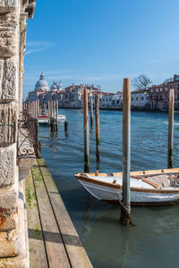 Corns and canals of venice. the grand canal from the accademia bridge. in history. italy