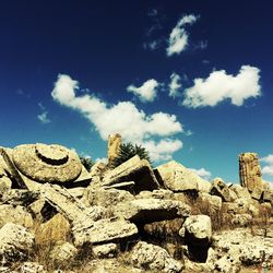 Low angle view of built structure against clear sky