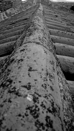 Close-up view of stone wall