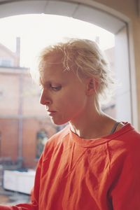 Portrait of girl looking at camera