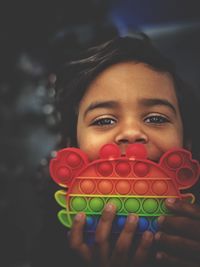 Close-up portrait of cute boy