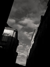 Low angle view of city against sky