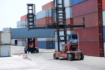 Stack of commercial dock at harbor