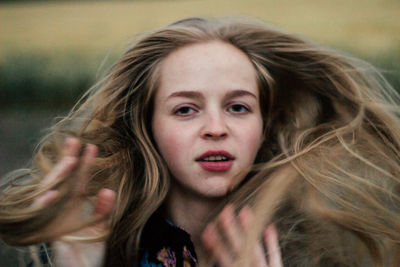 Portrait of a beautiful young woman