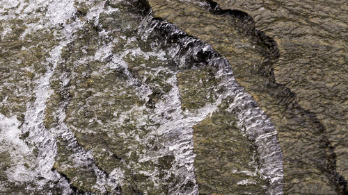 High angle view of rock formation