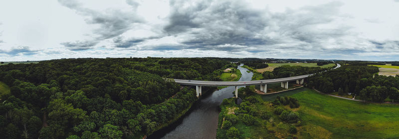 Panoramic shot of bridge against sky