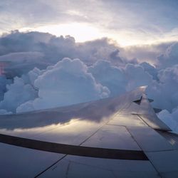 Clouds over cloudy sky