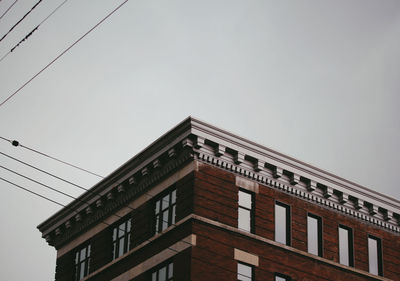 Low angle view of building against clear sky