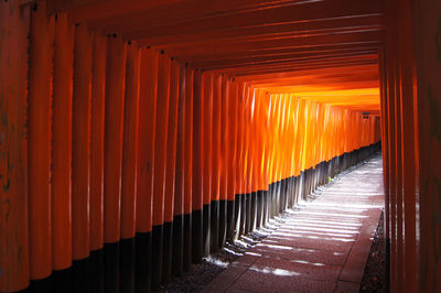 Empty corridor of in temple