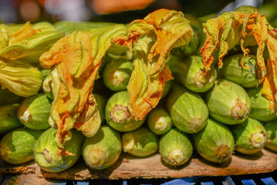 Close-up of fruits for sale at market stall