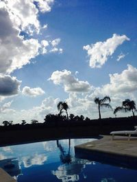 Reflection of clouds in water