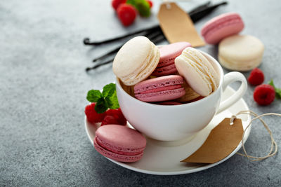 Close-up of food on table