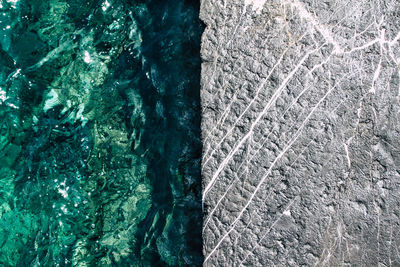 Full frame shot of rock in sea