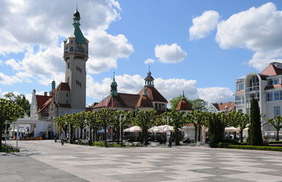 View of historical building against cloudy sky