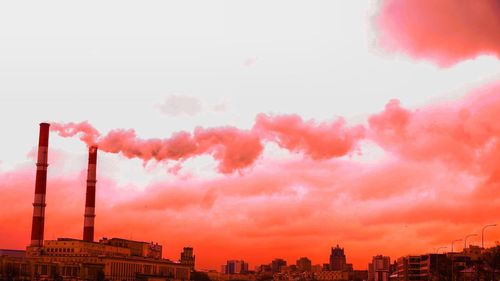 Panoramic view of buildings against sky