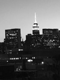 View of illuminated cityscape at night