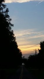 Country road at sunset