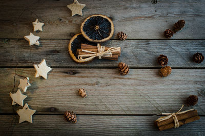 High angle view of christmas tree against white background