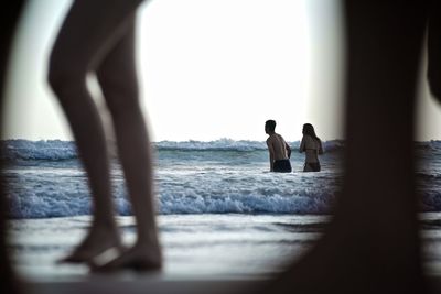 Low section of people at beach