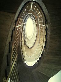 Low angle view of spiral staircase