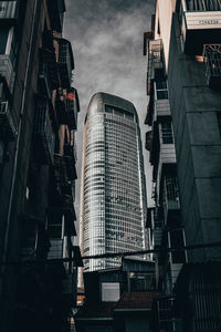 Low angle view of buildings against sky