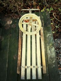 Close-up of wooden door