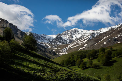 Cloudy mountains in kalbajar region, karabakh, azerbaijan