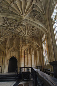 Low angle view of ornate ceiling in building