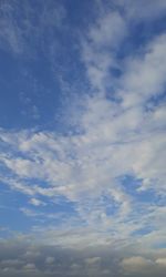 Low angle view of clouds in sky