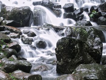 Scenic view of waterfall