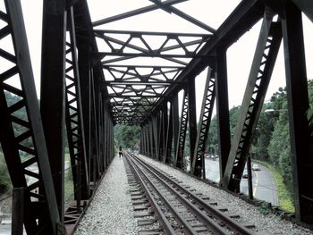 Railroad tracks against sky