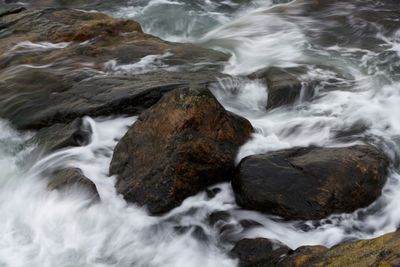 Scenic view of waterfall