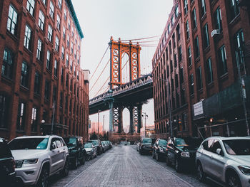 View of bridge in city
