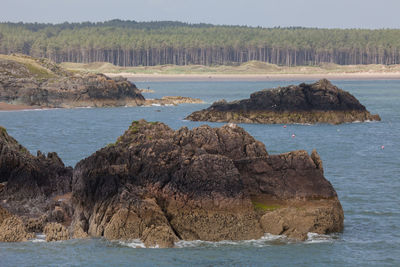 Rock formations in sea