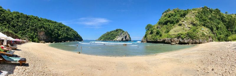 Panoramic view of beach against sky