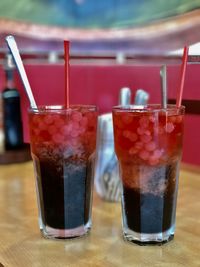 Close-up of drink on table