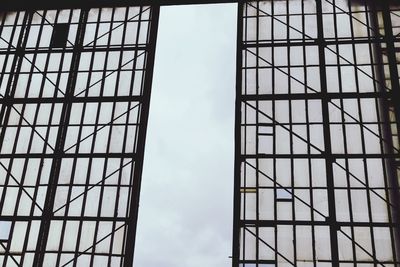 Low angle view of modern building against sky
