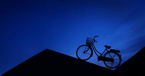 The bike against blue sky