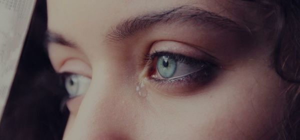 Close-up portrait of young woman