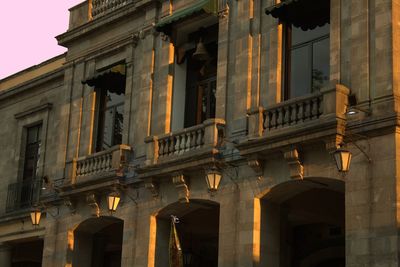 Low angle view of historic building against sky