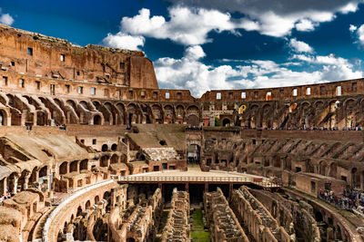 Exterior of old ruins against sky