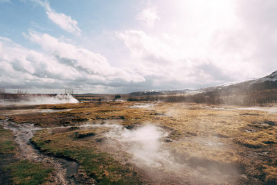 Scenic view of landscape against sky